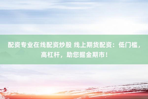 配资专业在线配资炒股 线上期货配资：低门槛，高杠杆，助您掘金期市！