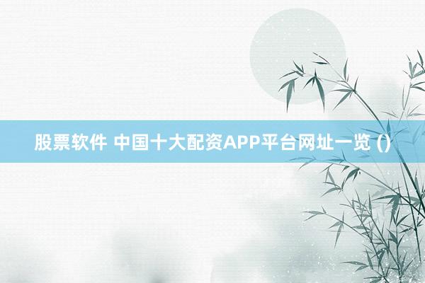 股票软件 中国十大配资APP平台网址一览 ()