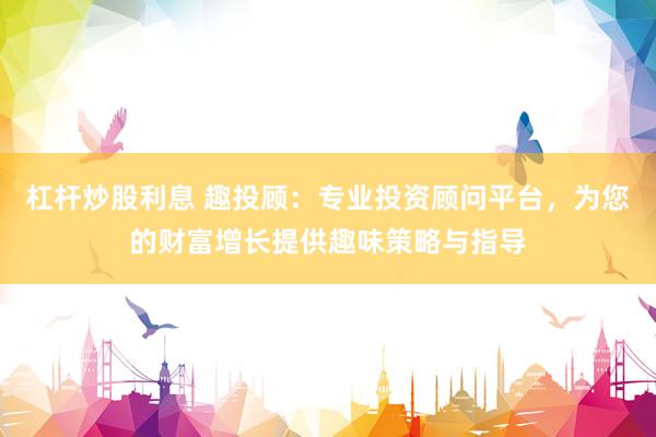 杠杆炒股利息 趣投顾：专业投资顾问平台，为您的财富增长提供趣味策略与指导