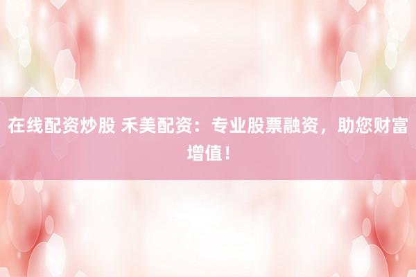 在线配资炒股 禾美配资：专业股票融资，助您财富增值！