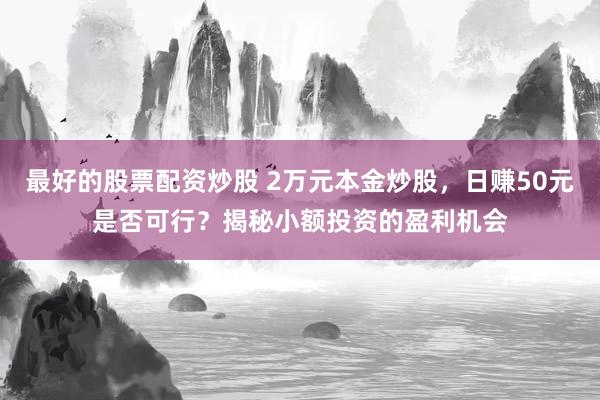 最好的股票配资炒股 2万元本金炒股，日赚50元是否可行？揭秘小额投资的盈利机会