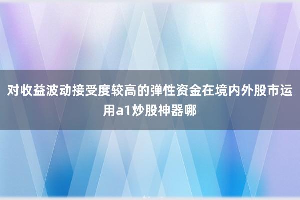 对收益波动接受度较高的弹性资金在境内外股市运用a1炒股神器哪
